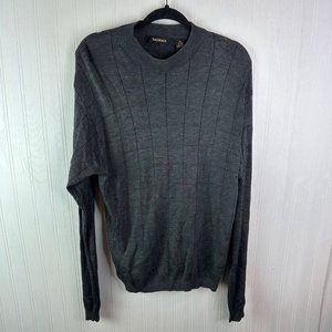 Bachrach Sweater Dark Gray 100% Silk‎ Size XL